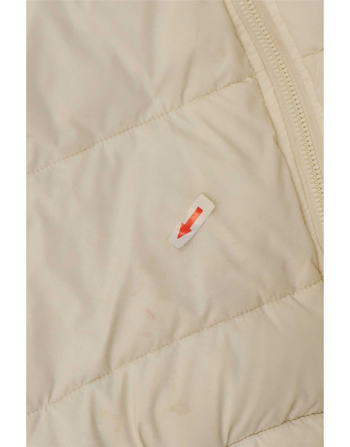 Ellesse Damen-Kapuzen-Übergröße, gepolsterte Jacke, Größe S, gebrochenes Weiß