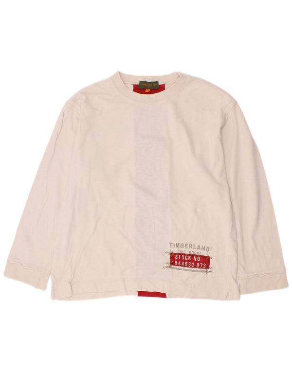 Timberland Langarmshirt mit Grafik für Jungen, 7–8 Jahre, Beige, Colourblock-Baumwolle