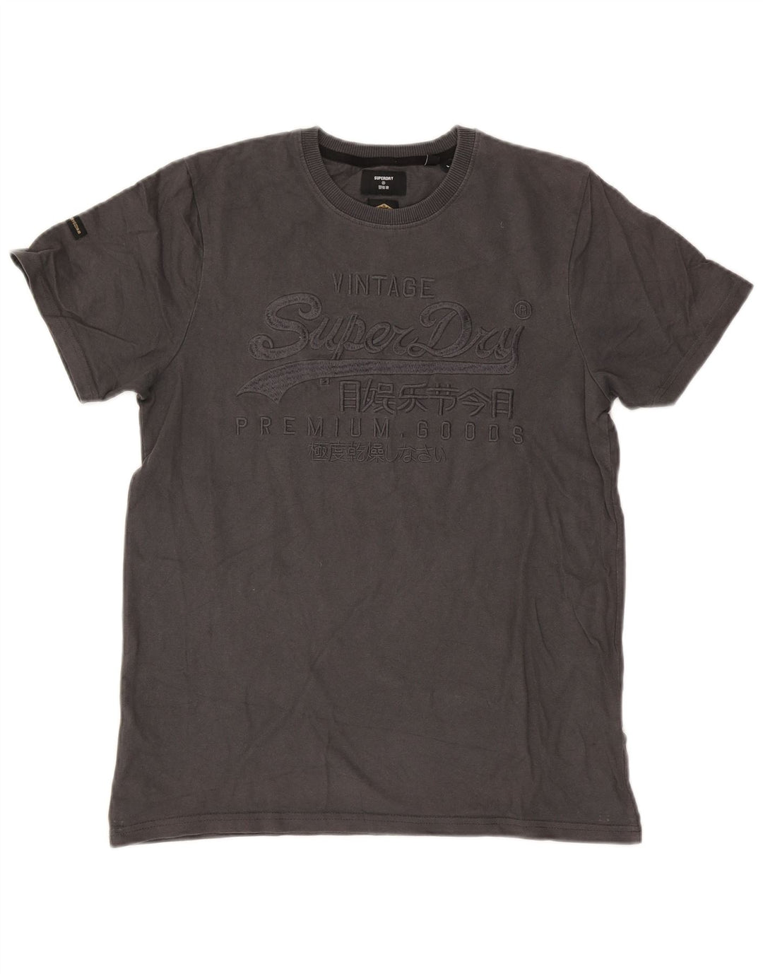 Superdry Herren Standard Graphic T-Shirt Top Large Grau Baumwolle