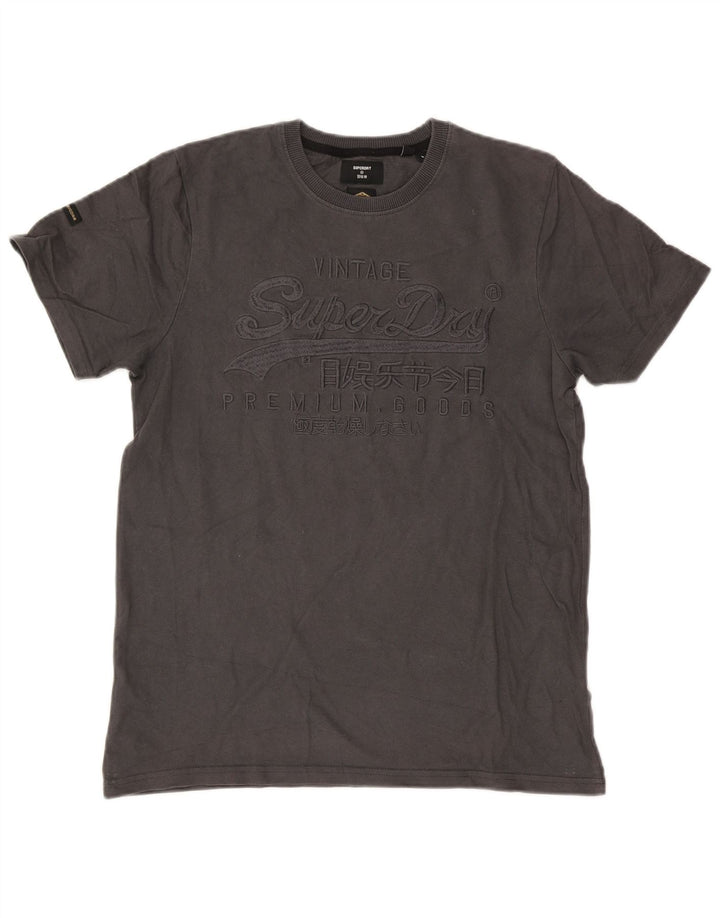 Superdry Herren Standard Graphic T-Shirt Top Large Grau Baumwolle