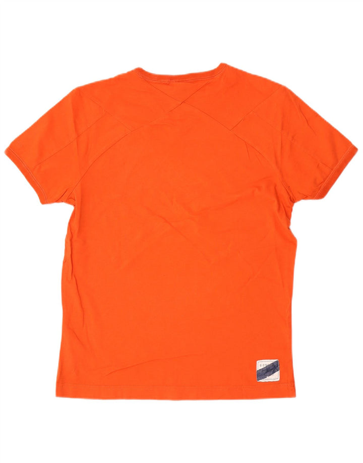 G-Star Herren Grafik-T-Shirt-Oberteil aus mitteloranger Baumwolle