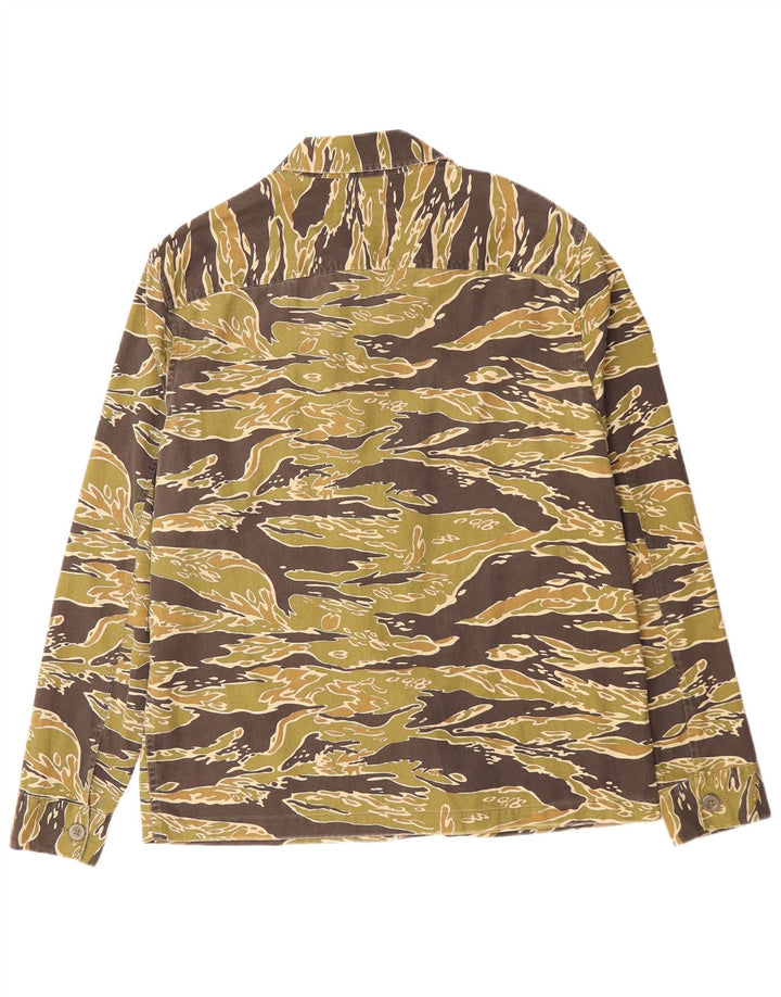 ALL SAINTS Herren-Hemd mit entspannter Passform, mittlere Khaki-Tarnung, Baumwolle