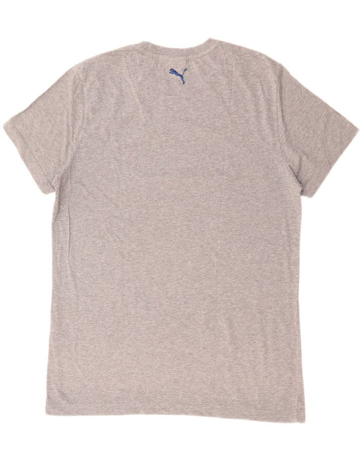 Puma Herren-T-Shirt mit Grafik, groß, aus grauer Baumwolle
