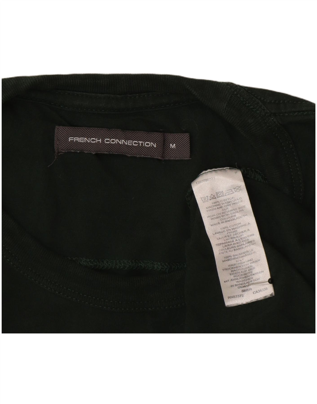 French Connection Herren-T-Shirt, normal, mittelgrün, Baumwolle