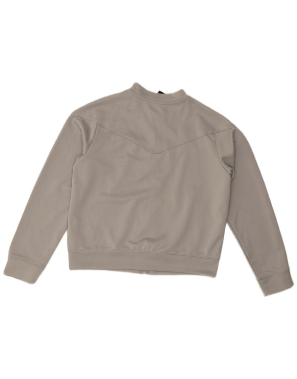 NIKE Mädchen-Trainingsanzugoberteil mit lockerer Passform, 13–14 Jahre, XL, Grau, Farbblock