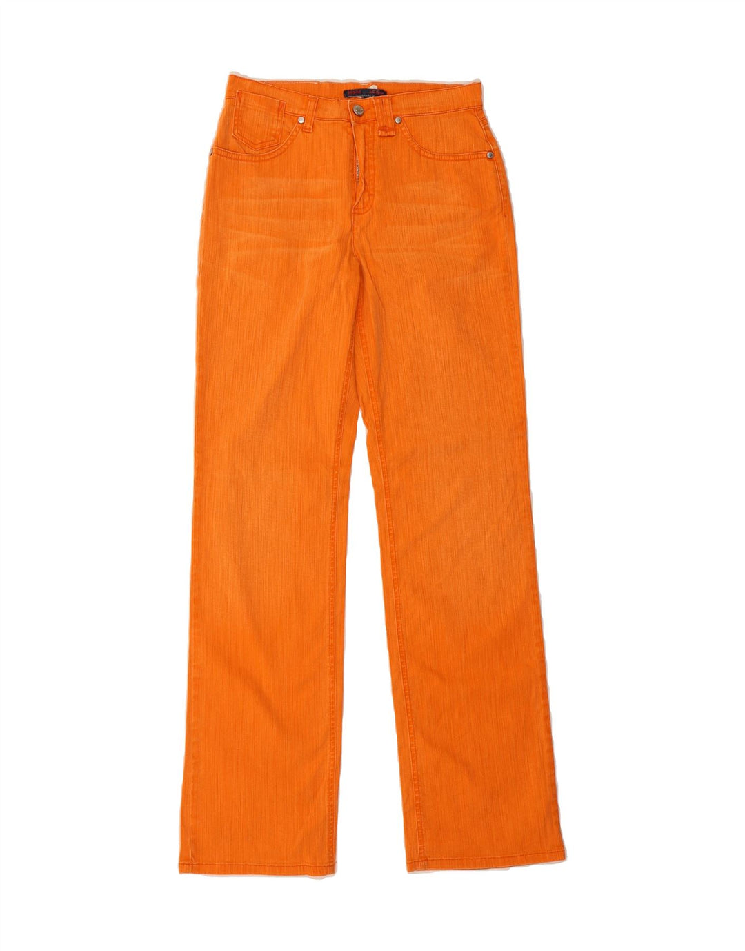 LES COPAINS Womens Straight Jeans IT 42 Medium W28 L33 Orange Cotton Vintage Les Copains and Second-Hand Les Copains from Messina Hembry 