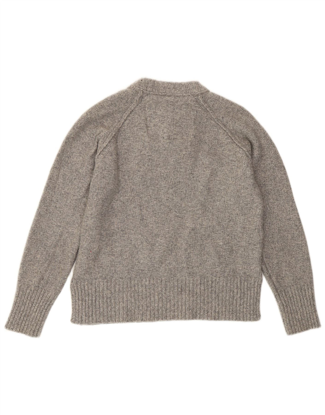 Superdry Damen-Pullover mit Rundhalsausschnitt, UK 10, Größe S, graue Wolle