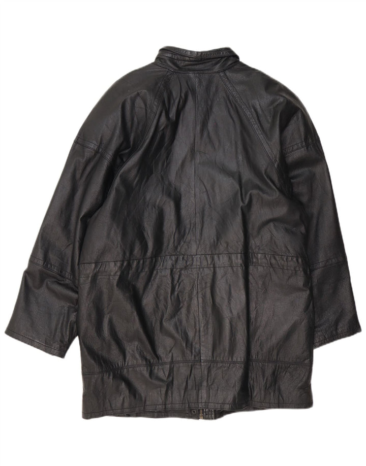 Vintage Damen Lederjacke EU 40 Medium Schwarz