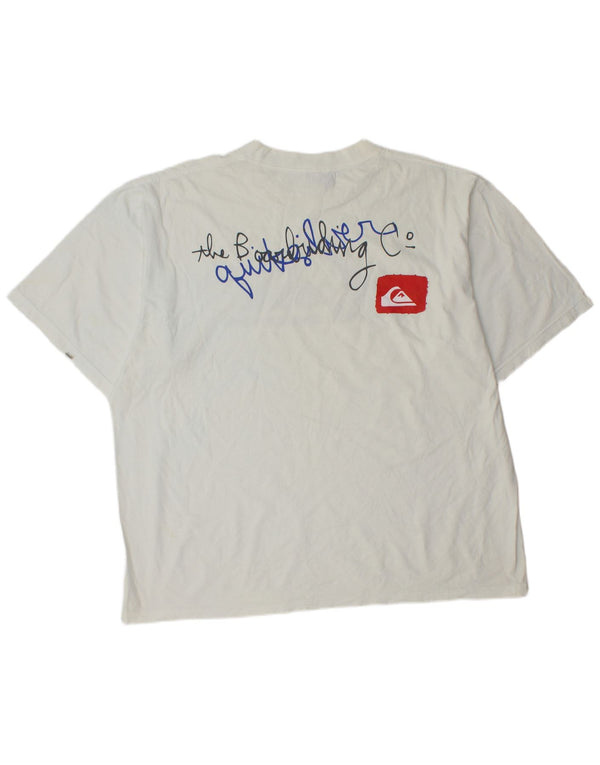 Quiksilver Herren-T-Shirt mit Grafik, 2XL, weiße Baumwolle