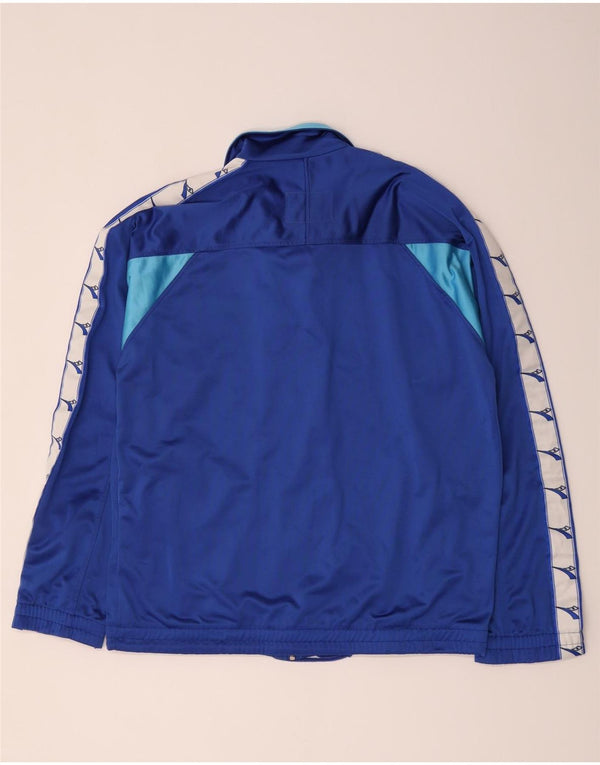 Diadora Herren-Trainingsanzugoberteil mit Grafik, UK 44, XL, Blau, Farbblock