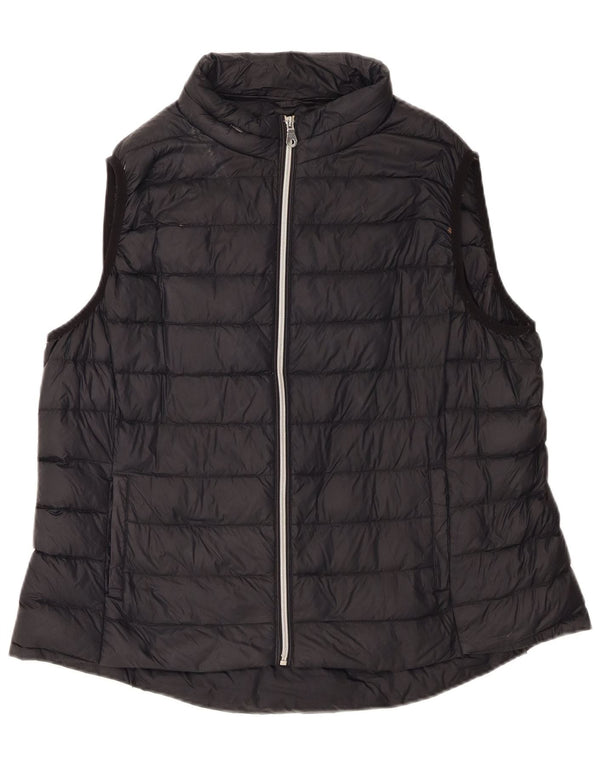 Marks & Spencer Damen Wattierte Weste UK 20 2XL Schwarz Polyamid