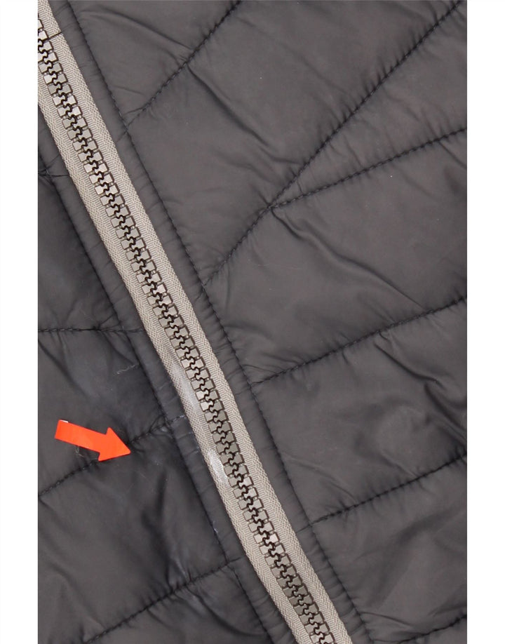 Superdry Herren-Jacke mit Kapuze, gepolstert, UK 36, Größe S, Schwarz, Colourblock-Polyester