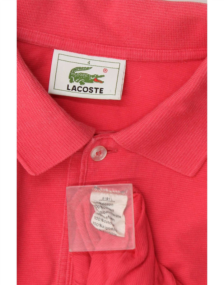 Lacoste Herren-Poloshirt, Größe 4, mittelrosa, Baumwolle