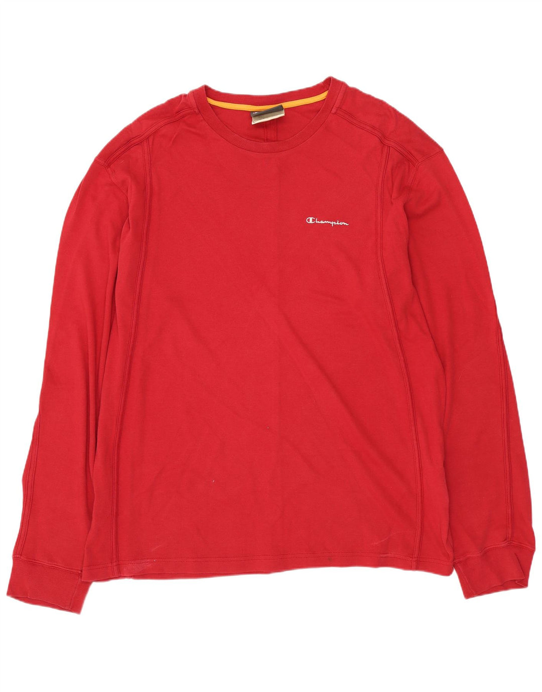 CHAMPION Herren-Top, langärmelig, 2XL, rote Baumwolle