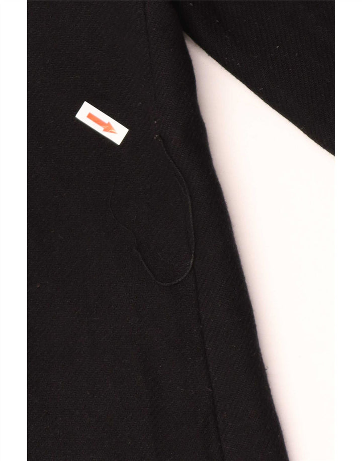 Zara Womens Open Overcoat UK 16 Large Schwarz