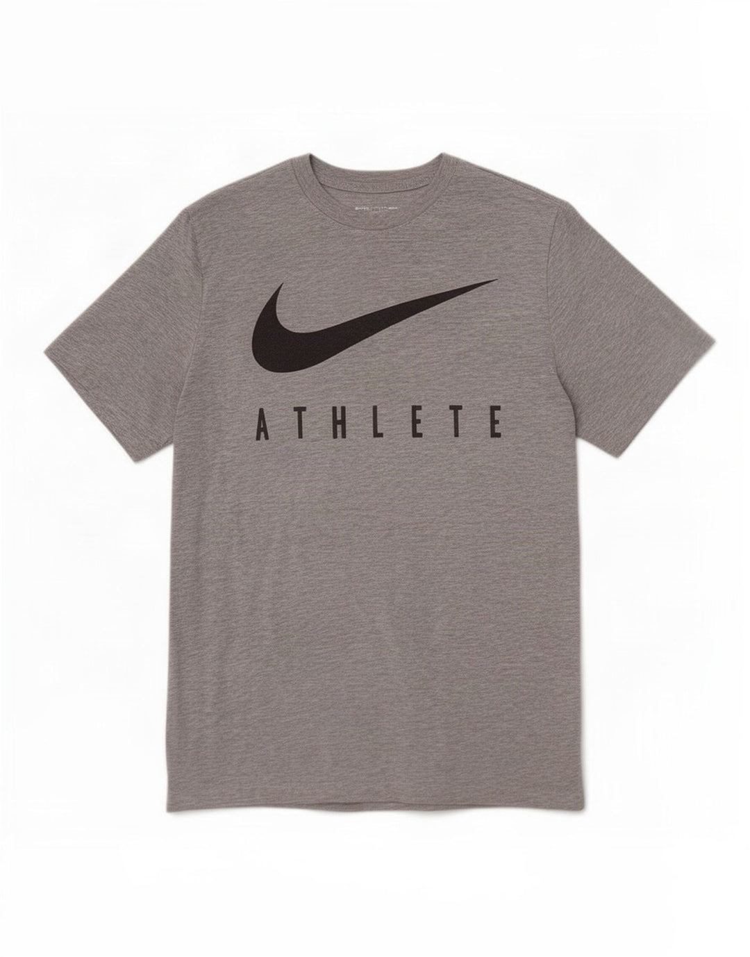 Nike Herren Dri Fit Grafik-T-Shirt-Oberteil aus mittelgrau meliertem Polyester