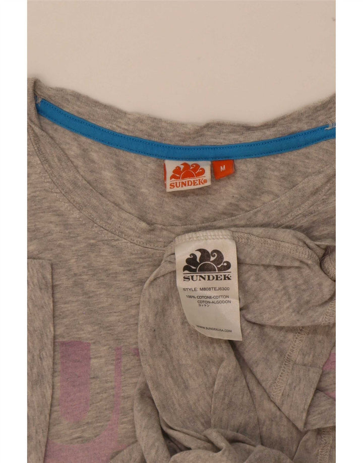 Sundek Womens Graphic T-Shirt Top UK 14 Mittelgrau meliert
