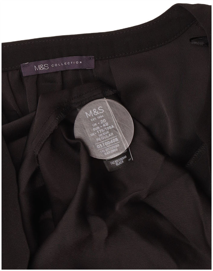 Marks & Spencer Damen Etuikleid mit 3/4-Ärmeln, UK 20 2XL, Schwarz, Polyester