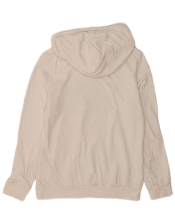 Adidas Damen Graphic Hoodie Pullover UK 8/10 Small Weiße Baumwolle