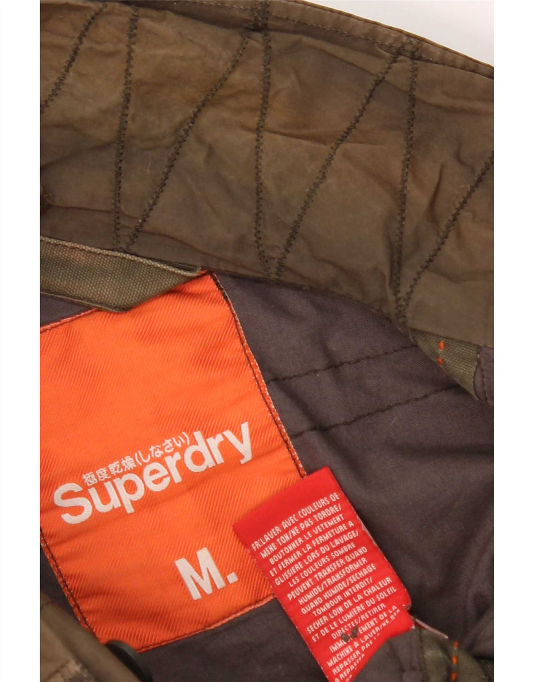 Superdry Herren Militärjacke UK 38 Medium Khaki Baumwolle