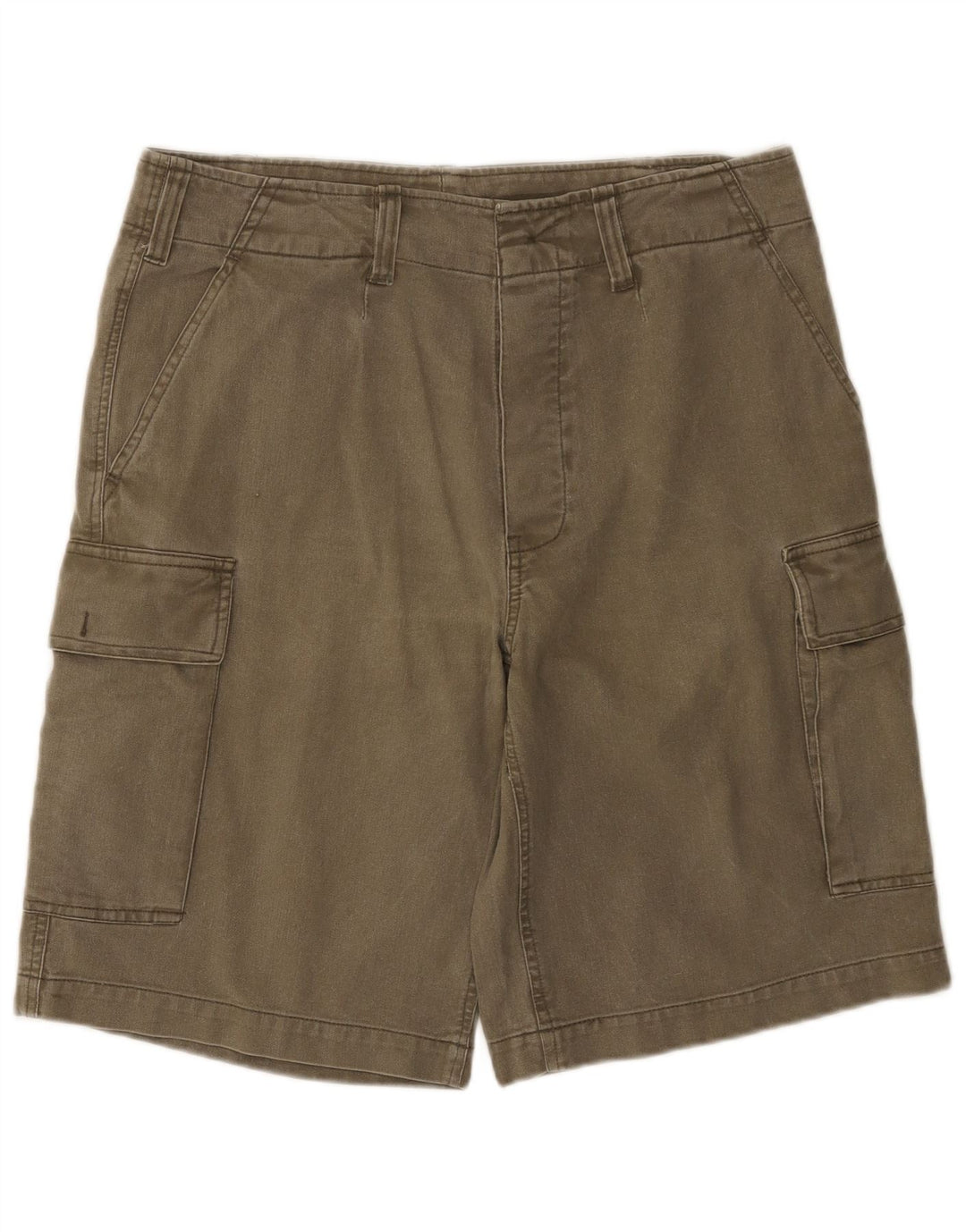 Vintage Herren Cargo Shorts Groß W34 Khaki Baumwolle
