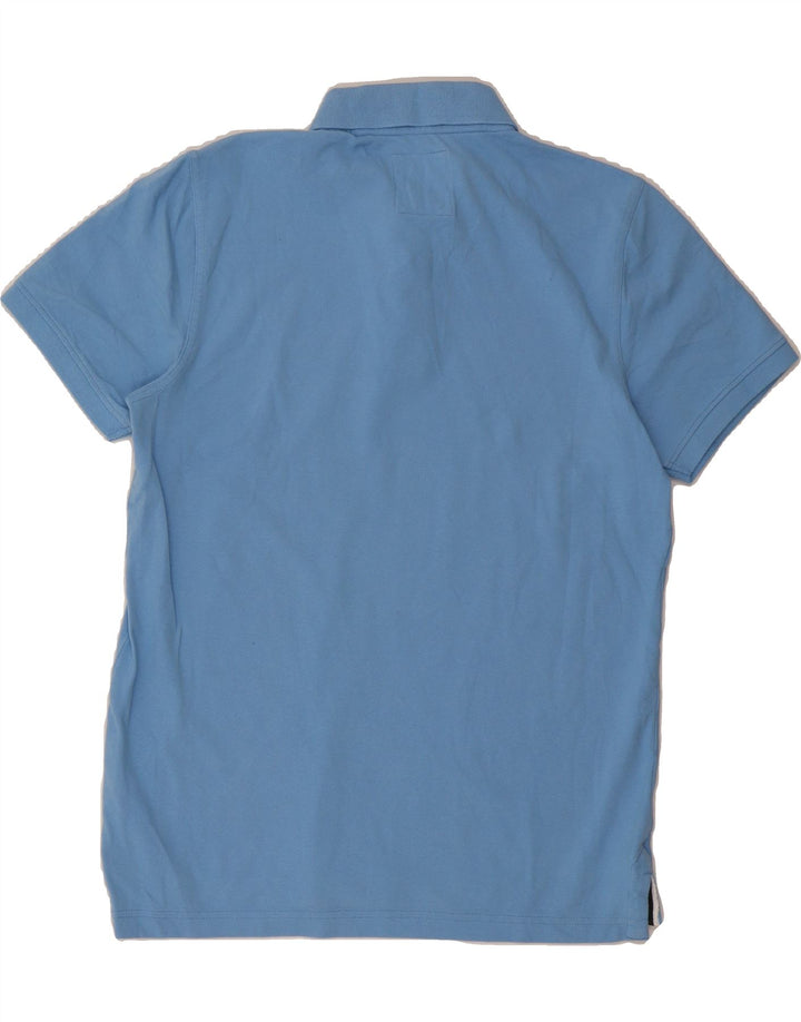 CREW CLOTHING Mens Polo Shirt Medium Blue Cotton Vintage Crew Clothing and Second-Hand Crew Clothing from Messina Hembry 