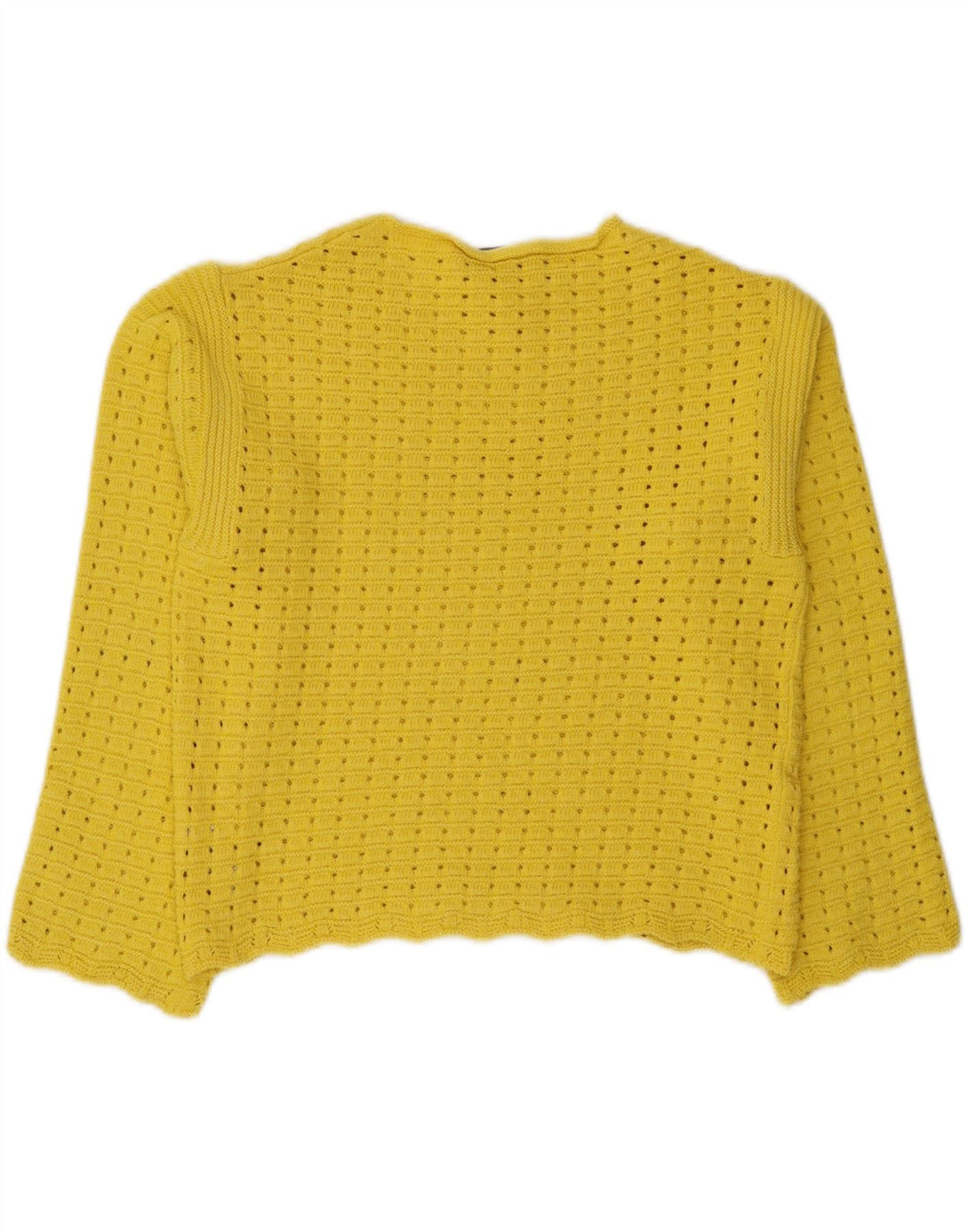 Marks & Spencer Damen Crop Pullover mit U-Boot-Ausschnitt, Gr. 14, Mittelgelb