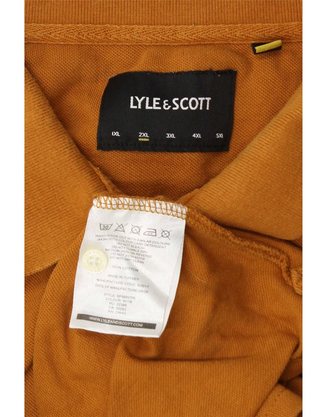 Lyle & Scott Herren Poloshirt 2XL Orange Baumwolle