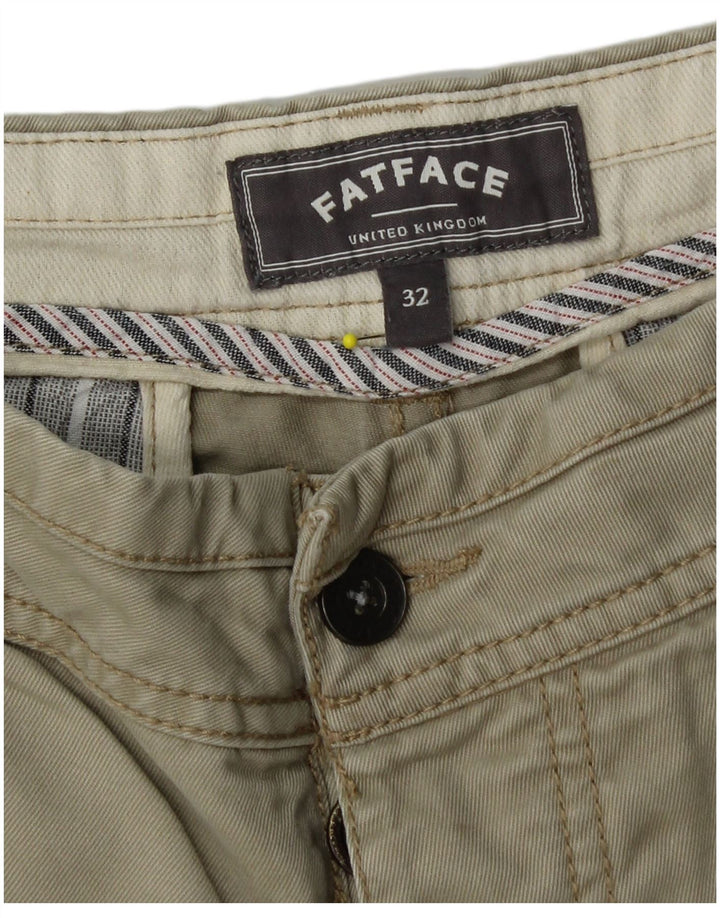 Fat Face Herren-Chinoshorts W32, mittlere Khaki-Baumwolle