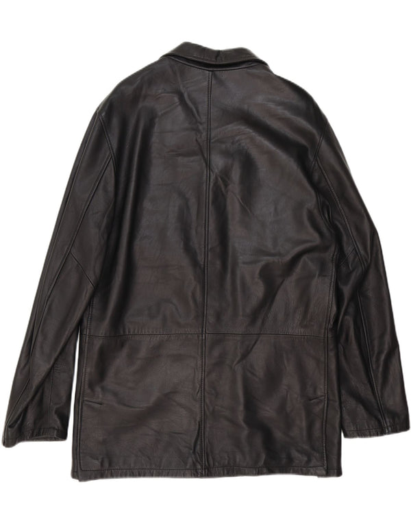 Conbipel Mens Leather Jacket IT 52 Large Black Leather