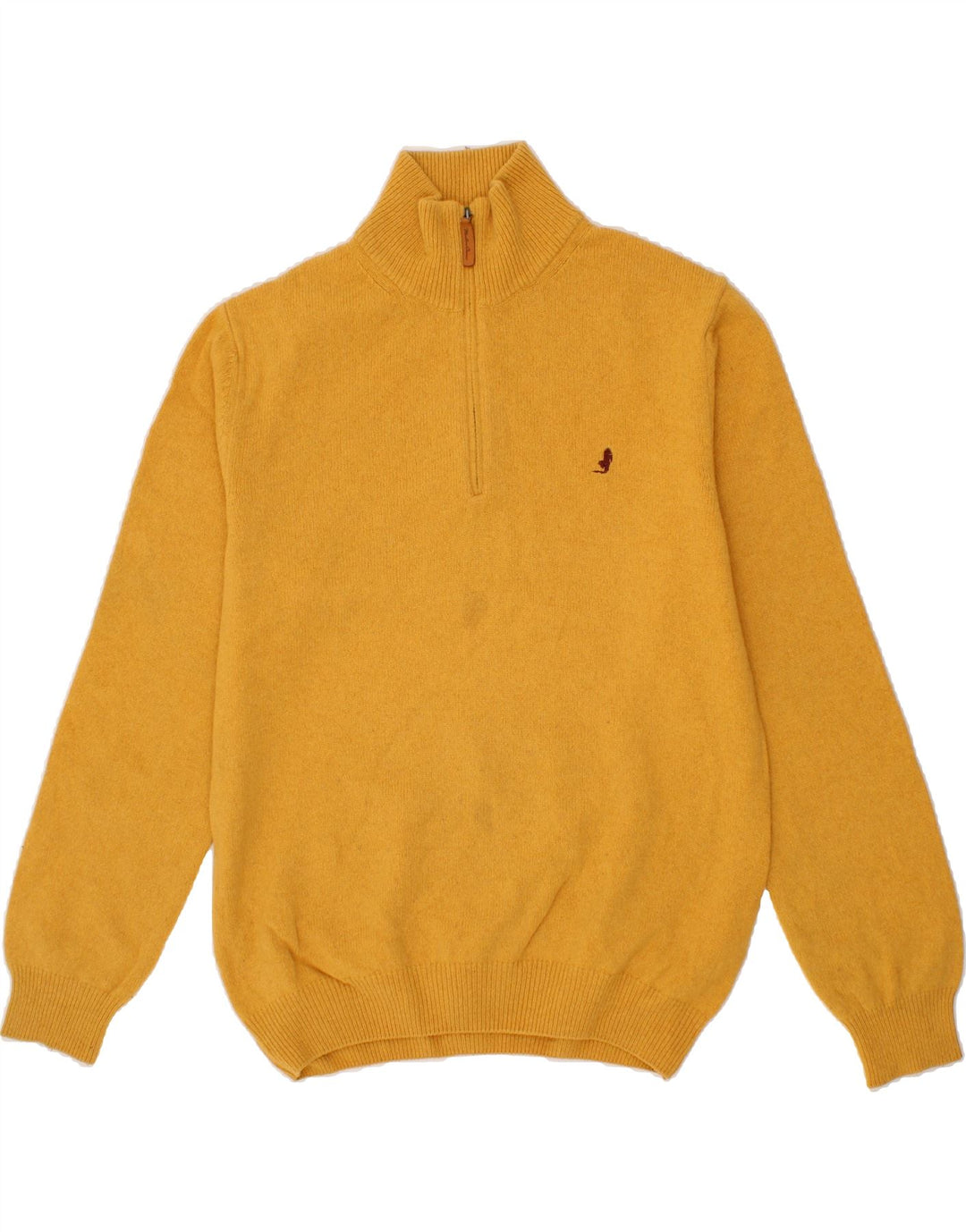 MARLBORO CLASSICS Herren-Pullover mit Reißverschluss am Hals, große gelbe Wolle