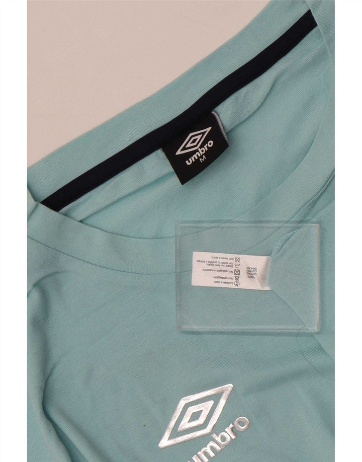 Umbro Damen T-Shirt Top UK 14 Mittelblaue Baumwolle