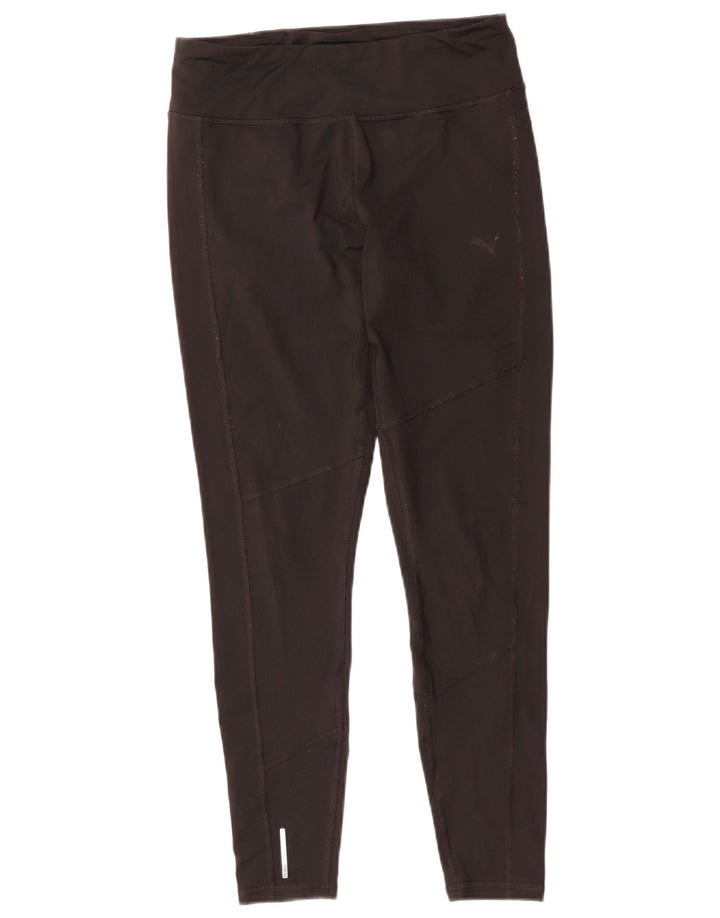 PUMA Damen Leggings UK 14 Large Schwarz Polyester