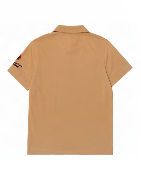 La Martina Mens Graphic Polo Shirt Large Beige Cotton