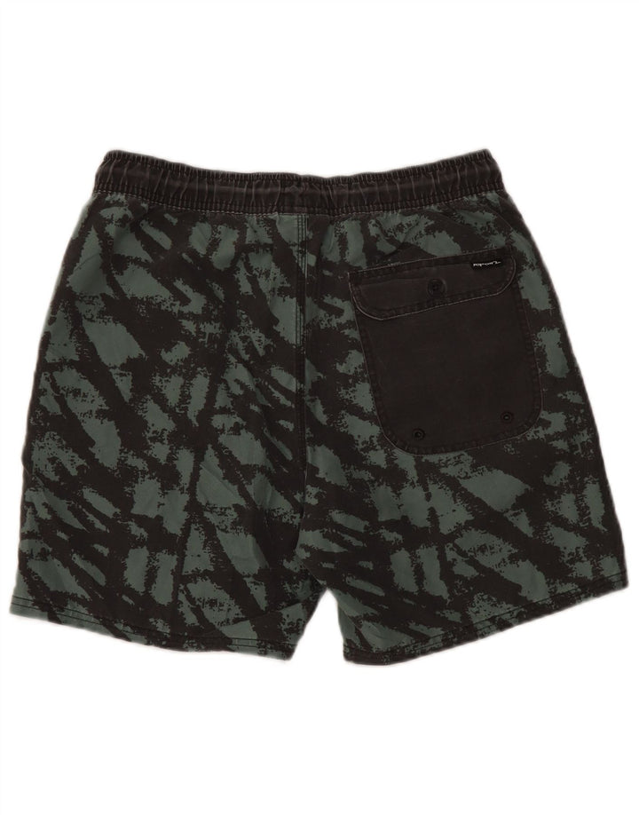 RIP CURL Herren-Badeshorts mit abstraktem Muster, Größe S, Grün, Polyester