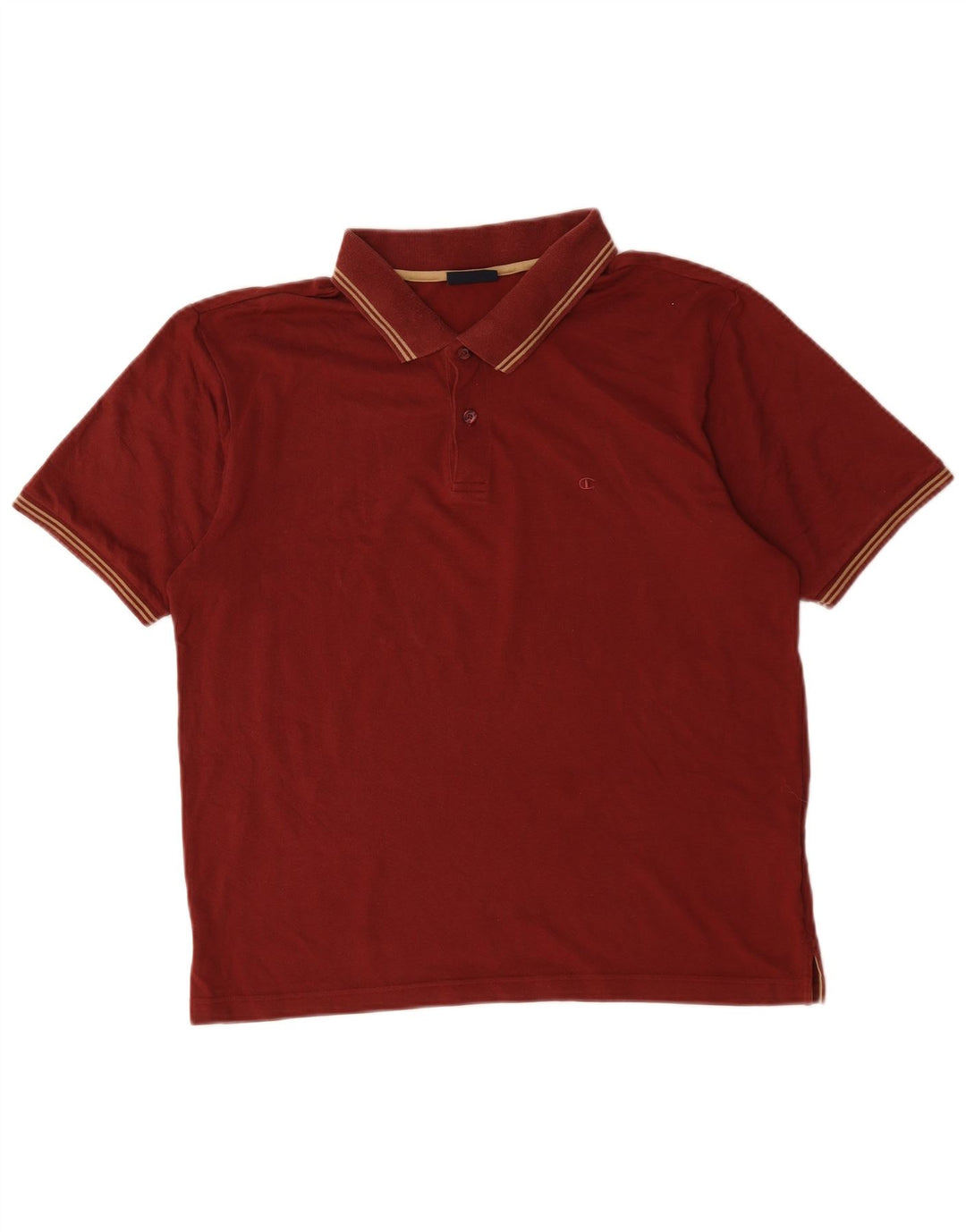 Champion Herren-Poloshirt aus mittelblauer, gestreifter Baumwolle