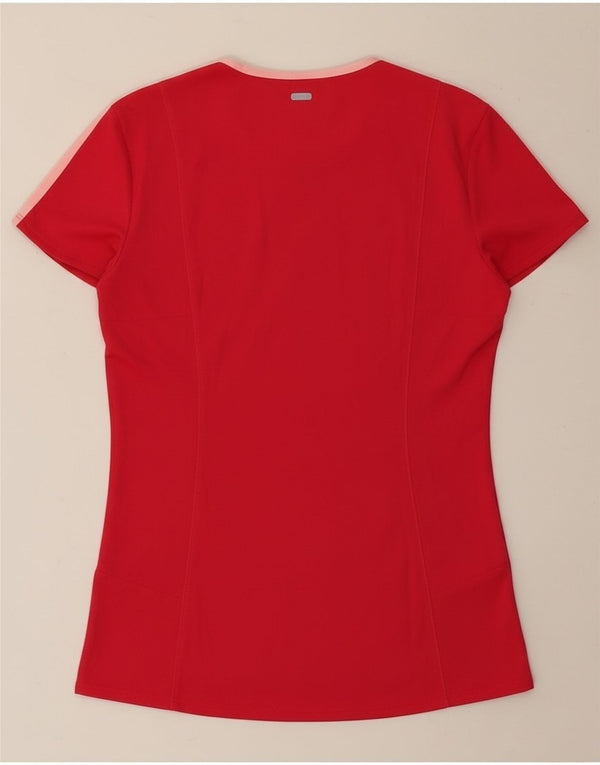 Adidas Damen Climalite T-Shirt Top UK 8/10 Small Rosa Polyester