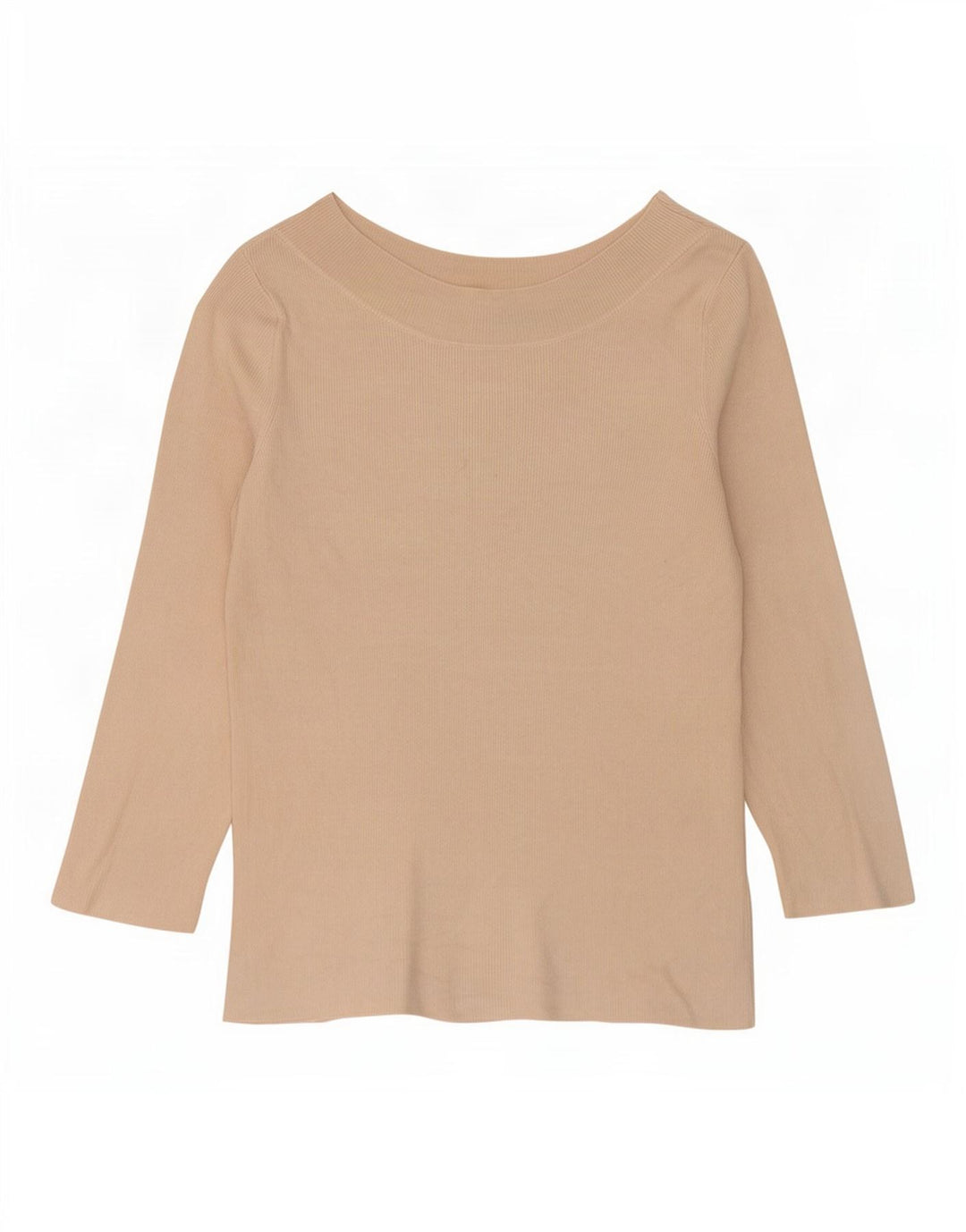Oasis Damen Crop Top 3/4 Ärmel UK 12 Mittelbeige Viskose