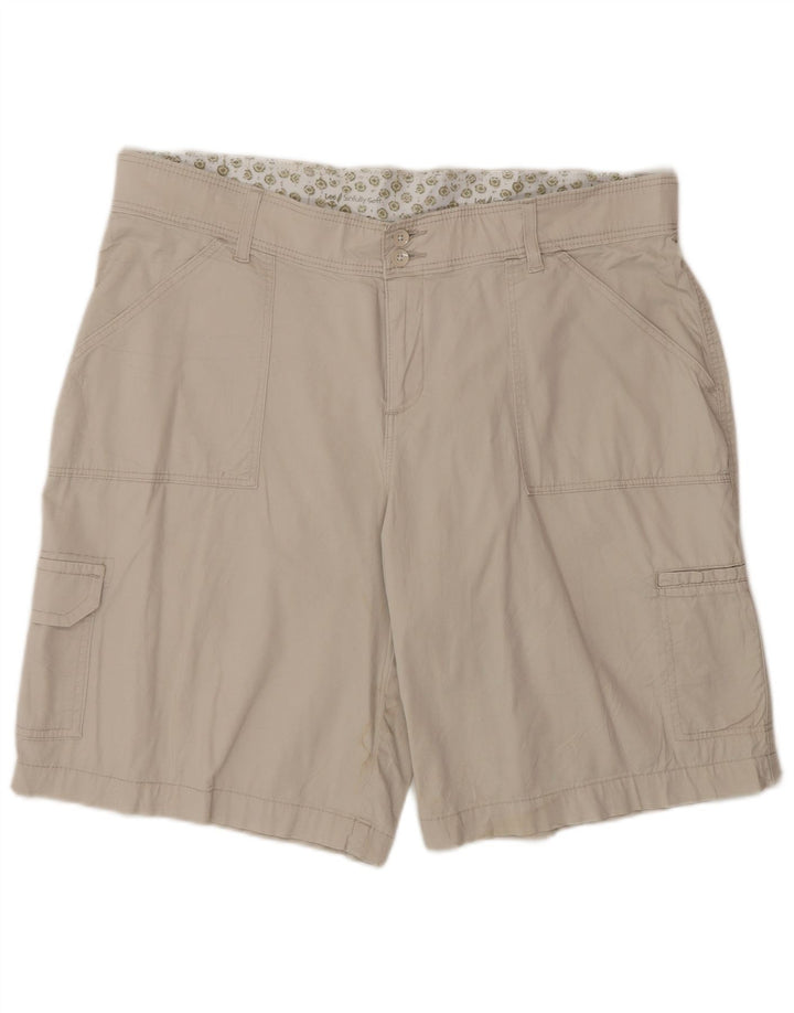 Lee Damen Cargoshorts US 16 2XL W36 Beige Baumwolle