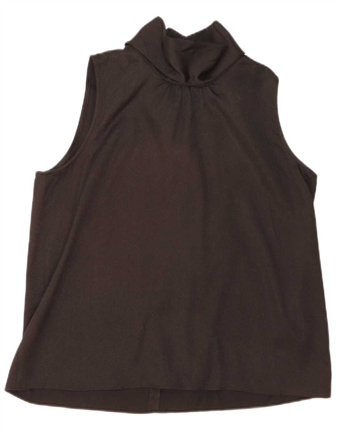 DKNY Damen Ärmelloses Blusenoberteil UK 18 XL Schwarz Polyester