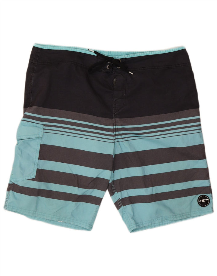 O'Neill Herren-Badeshorts XL, blaues Colourblock-Polyester