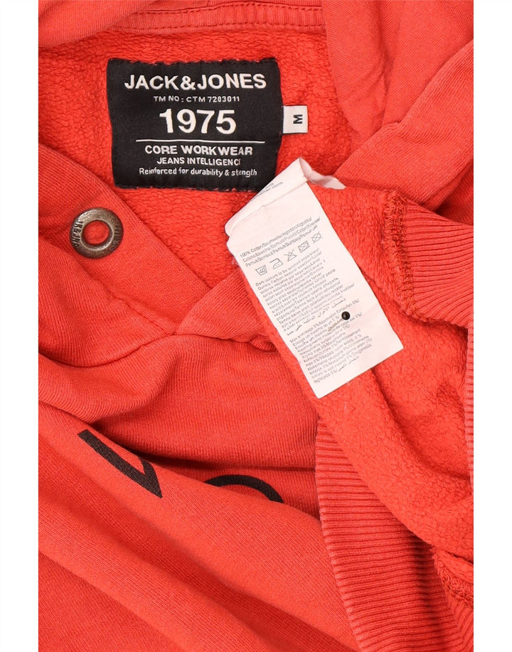 Jack & Jones Herren-Kapuzenpullover mit Grafik, mittelrote Baumwolle