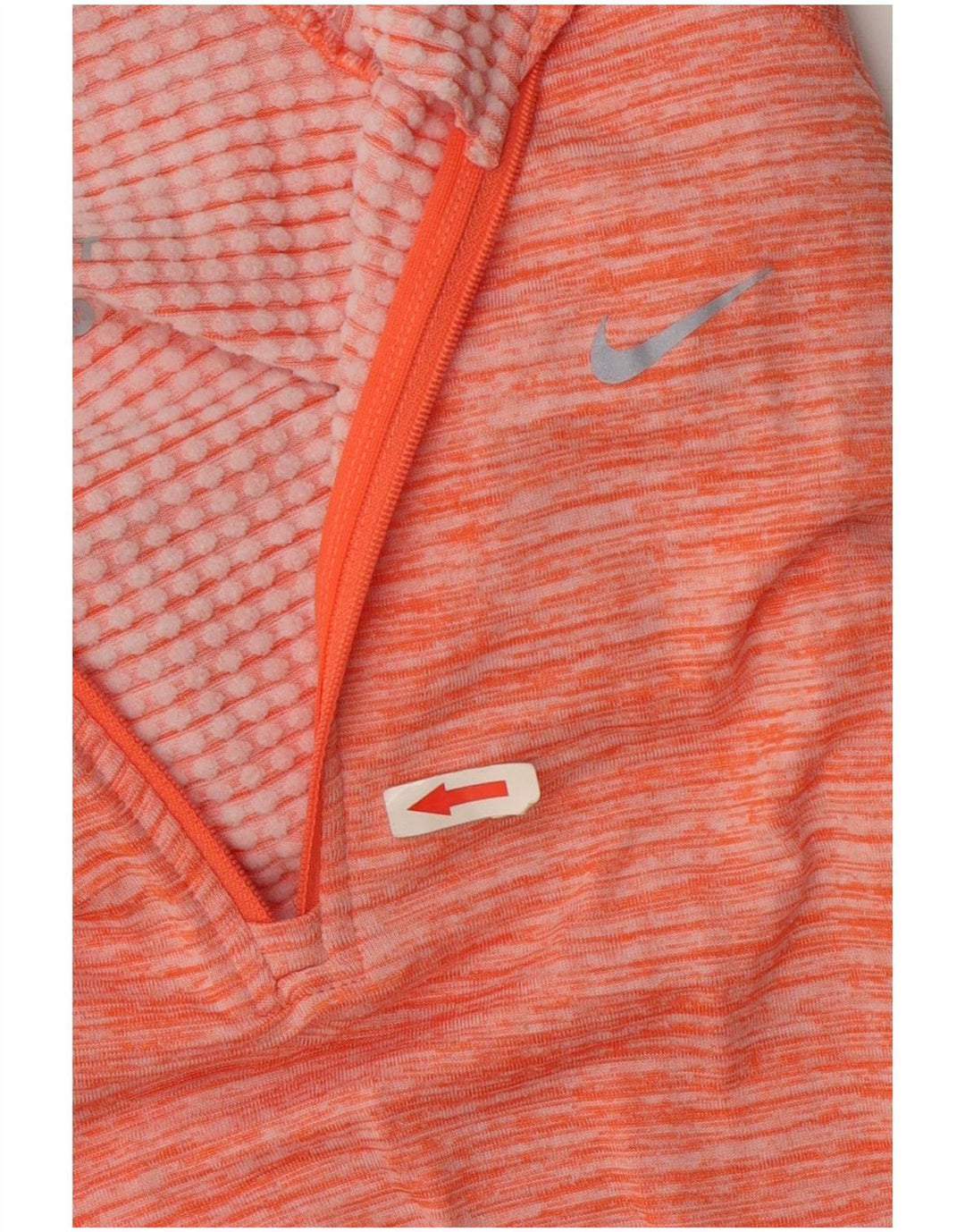 Nike Dri Fit Pullover-Trainingsanzugoberteil für Damen, UK 14, mittelorange meliert