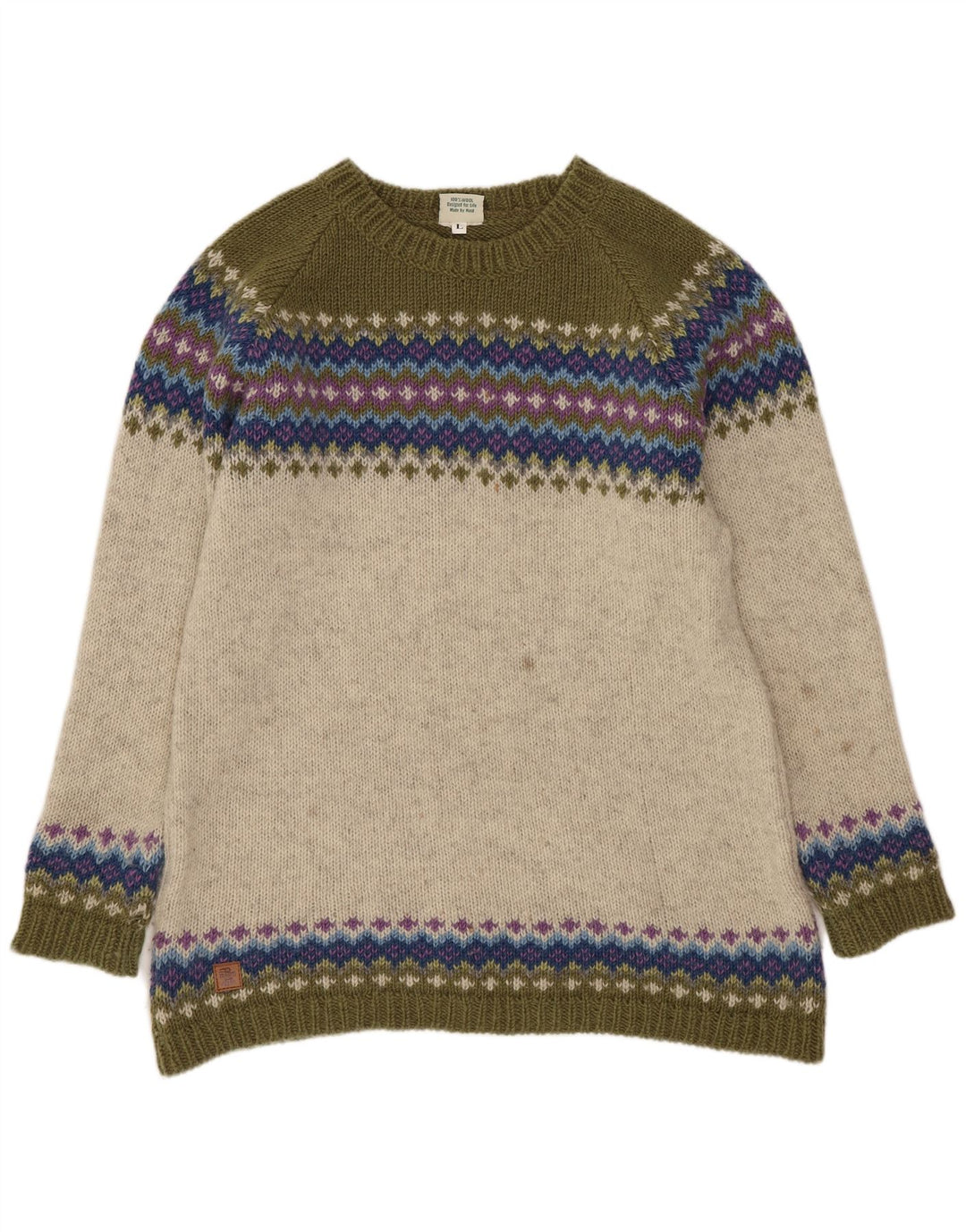 Pachamama Damen-Pullover mit U-Boot-Ausschnitt, Gr. 42, Größe L, mehrfarbig