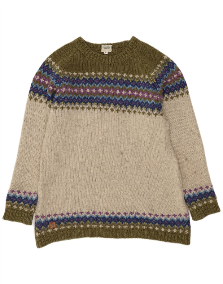 Pachamama Damen-Pullover mit U-Boot-Ausschnitt, Gr. 42, Größe L, mehrfarbig