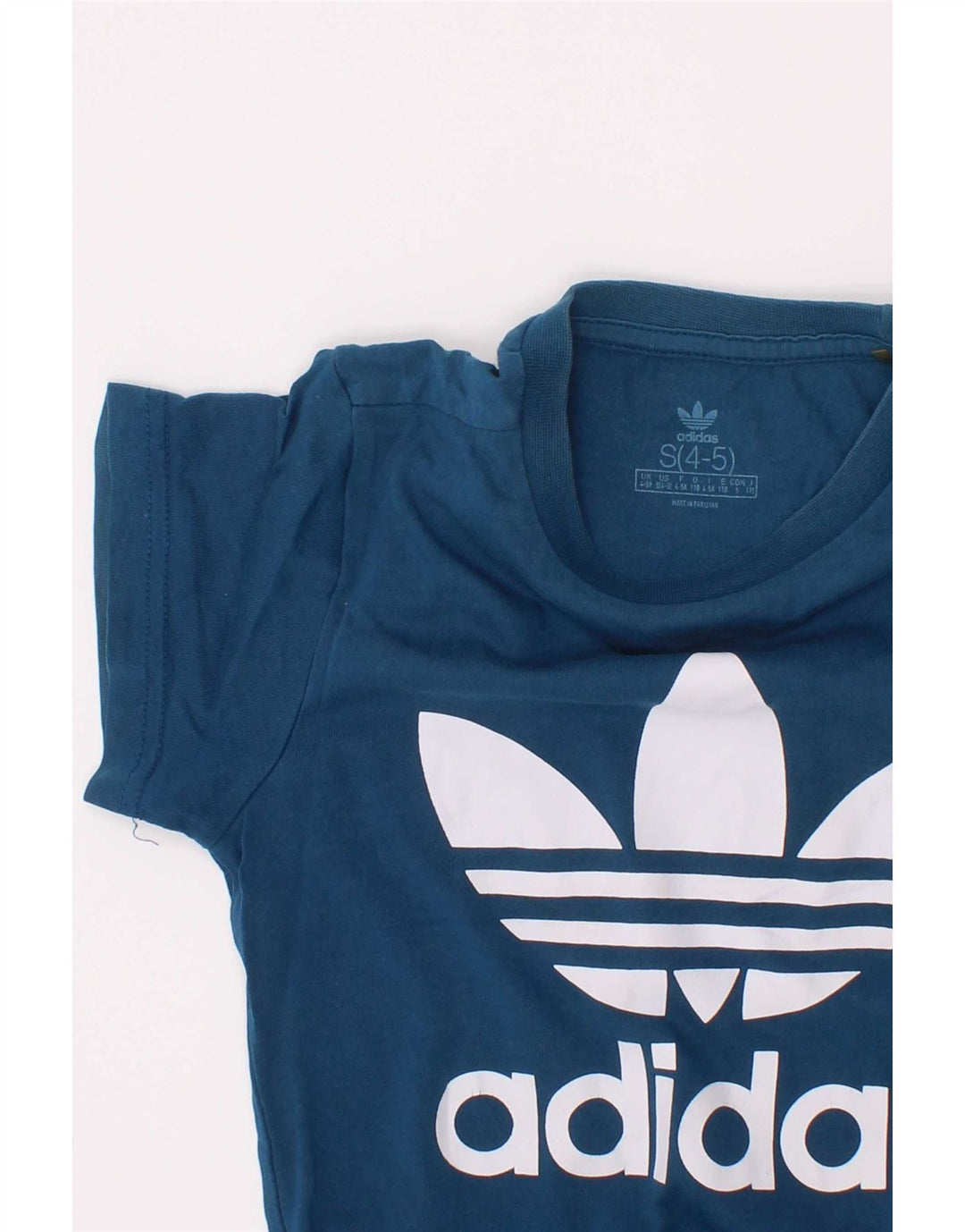 Adidas Jungen T-Shirt mit Grafik, 4–5 Jahre, Größe S, Blau