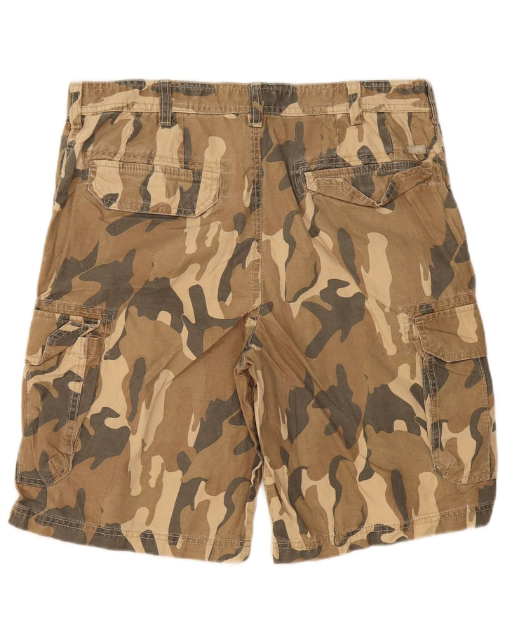 Izod Herren-Cargo-Shorts W34, große Khaki-Camouflage-Baumwolle