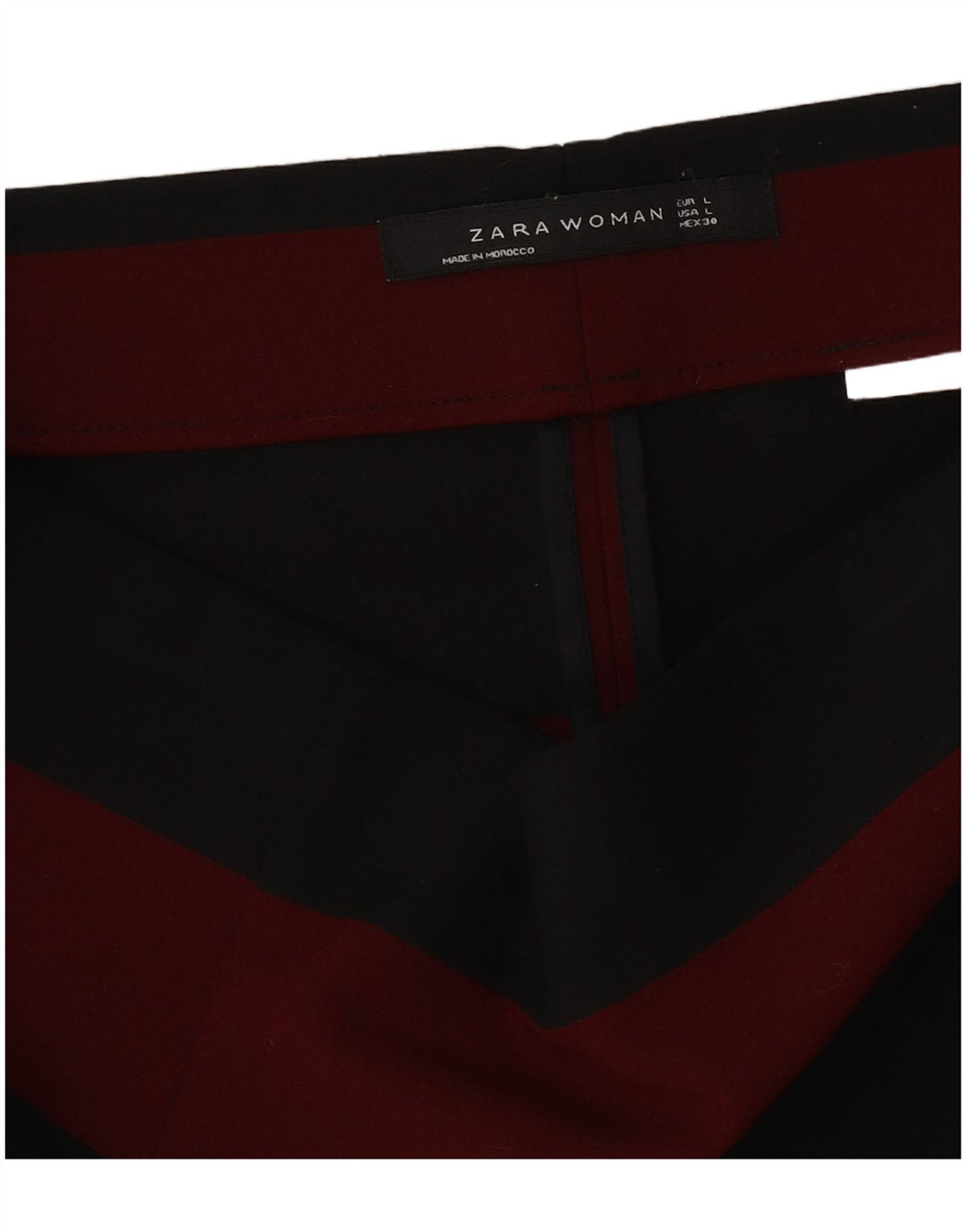 Zara Damen Minirock Large W30 Schwarz gestreift