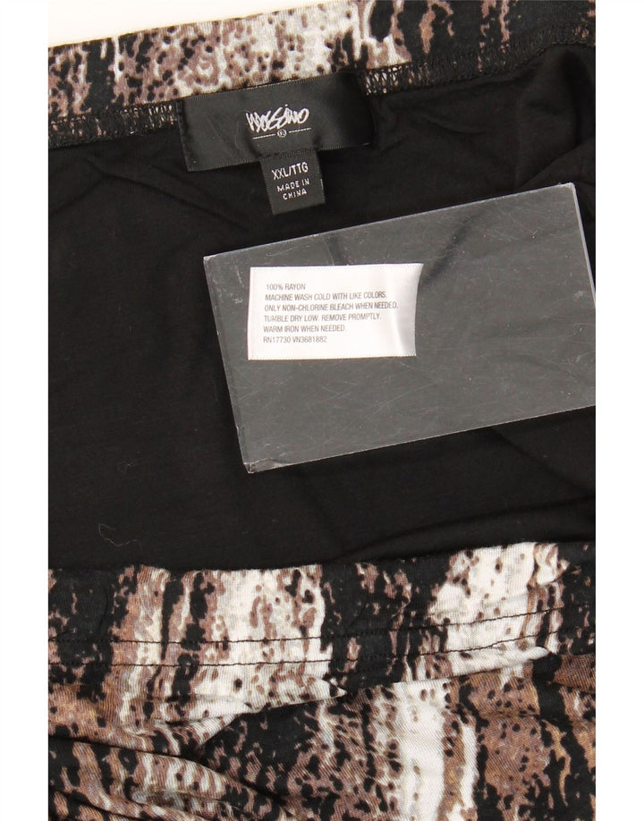 MOSSIMO Gerader Damenrock 2XL W40 Brauner Farbblock-Rayon