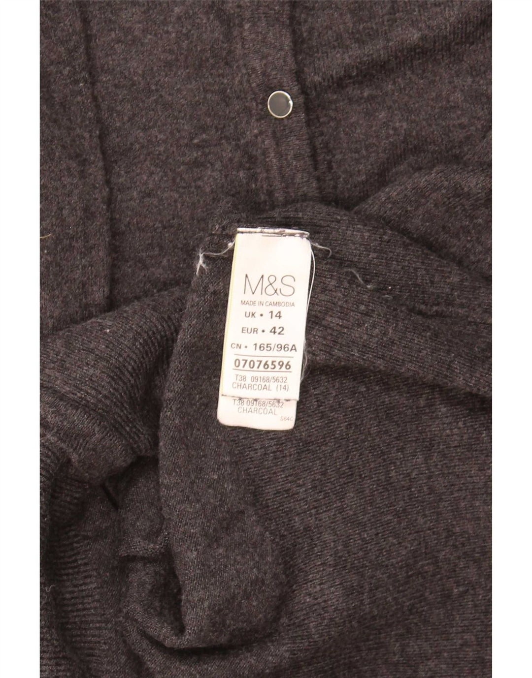 Marks & Spencer Damen Strickjacke Pullover UK 14 Mittelgraue Viskose
